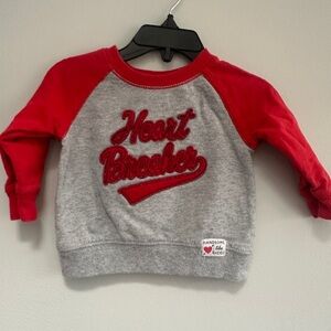 Carter's Red and Gray Heartbreaker Sweatshirt